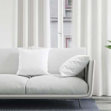 Cotton Canvas Throw Pillow Covers Pack of 2 White 20x20