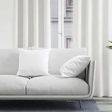 Cotton Canvas Throw Pillow Covers Pack of 2 White 20x20