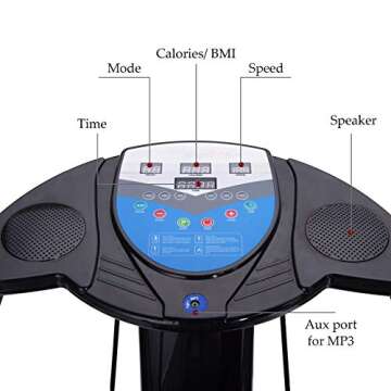 Fitness Vibration Platform | Whole Body Workout Vibration Plate Exercise Machine Loss Weight | Viberation Excersize Machine for Awesome Cardio Workout Home Training Equipment with Aux Port for MP3