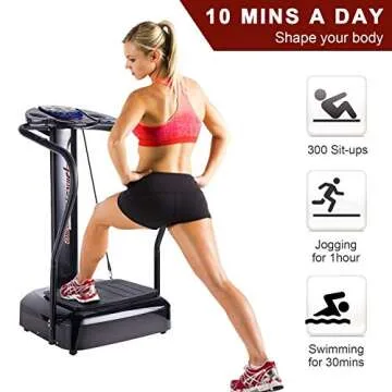 Fitness Vibration Platform | Whole Body Workout Vibration Plate Exercise Machine Loss Weight | Viberation Excersize Machine for Awesome Cardio Workout Home Training Equipment with Aux Port for MP3