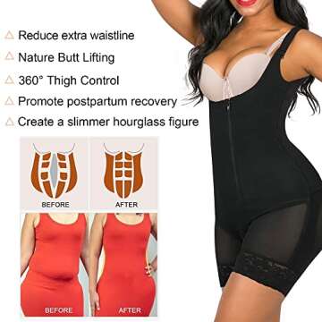 SHAPERX Tummy Control Shapewear for Women- Butt Lifter
