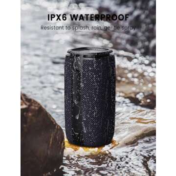 JaxiLano Bluetooth Speaker with Lights and Waterproof Design