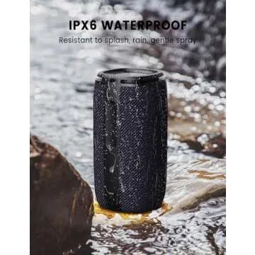 JaxiLano Bluetooth Speaker with Lights and Waterproof Design