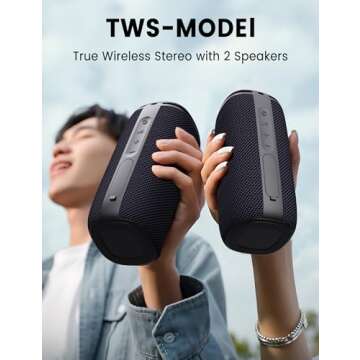 JaxiLano Bluetooth Speaker with Lights and Waterproof Design