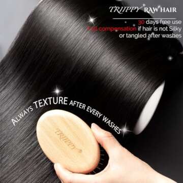 TRIIPPY Raw Human Hair Bundles,Triple Lifespan Than Regular Virgin Hair No.1 Sales Of Raw Hair Bundles Keep Silky And Bone Straight After Multiple Washes 100% Cambodian Raw Hair 18 18 18 inches