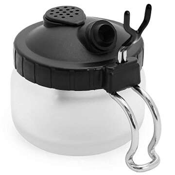 OPHIR 12PCS Airbrush Cleaning Tools Kit, Glass Cleaning Pot Jar with Holder, 5X Cleaning Brush, 5X C...