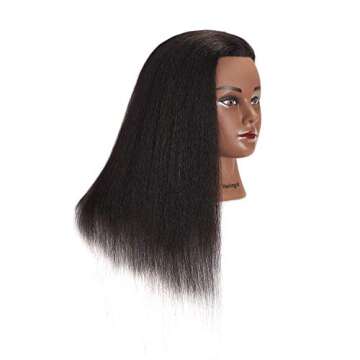 Hairingrid Mannequin Head 14" 100% Real Hair Hairdresser Cosmetology Mannequin Manikin Training Head...