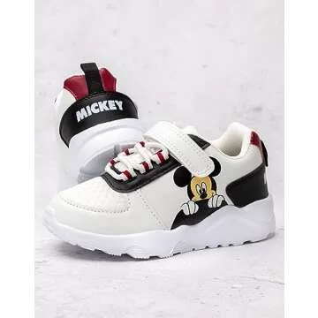 Disney Mickey Mouse Trainers Kids Classic White Sports Sneakers 11.5 US Kids