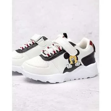 Disney Mickey Mouse Trainers Kids Classic White Sports Sneakers 11.5 US Kids