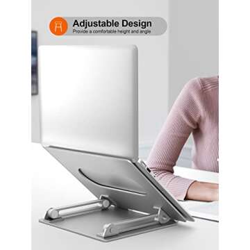 Ergonomic Adjustable Laptop Stand with Heat Vent