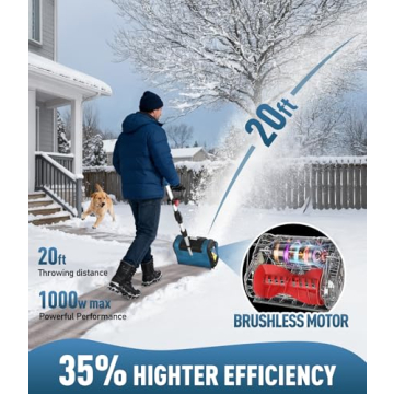 Cordless Electric Snow Shovel Rake for Easy Winter Cleaning