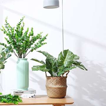 DVGUN Artificial Palm Plants Leaves Faux Turtle Leaf Fake Tropical Large Palm Tree Leaves Imitation Leaf Artificial Plants for Home Kitchen Party Flowers Arrangement Wedding Decorations