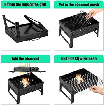 Lightweight Portable BBQ Grill for Outdoor Cooking Adventures