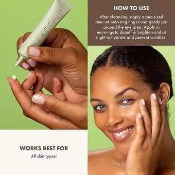 Kopari Niacinamide & Caffeine Eye Bright Cream, Fade Dark Circles & Reduce Puffiness, Tightens & Smooths Appearance of Wrinkles, 0.5 oz