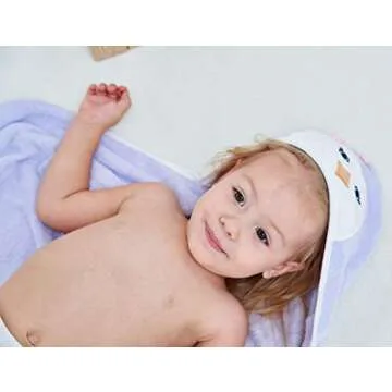 HIPHOP PANDA Baby Hooded Towel - Soft Bamboo Rayon - 30"x30"