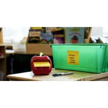 Post-it Pop-up Notes Dispenser, Apple-Shaped Dispenser and Post-it Super Sticky Pop-up Notes, 3x3 in, 1 Pad/Pack (APL-330)