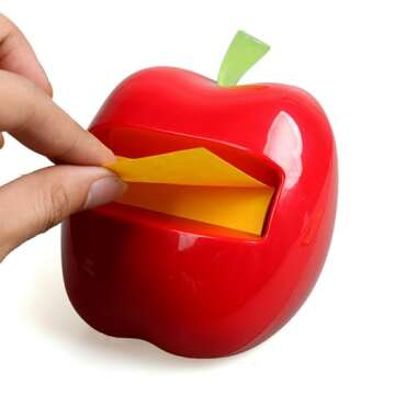 Post-it Pop-up Notes Dispenser, Apple-Shaped Dispenser and Post-it Super Sticky Pop-up Notes, 3x3 in, 1 Pad/Pack (APL-330)