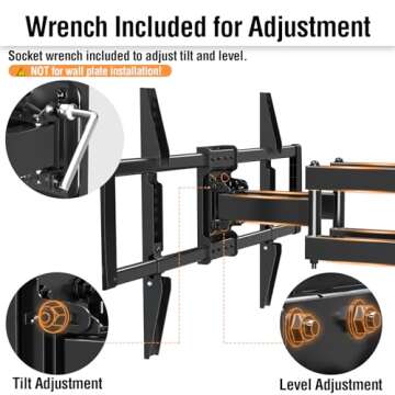 ELIVED TV Wall Mount for Most 37-82 Inch TVs