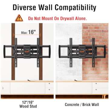 ELIVED TV Wall Mount for Most 37-82 Inch TVs