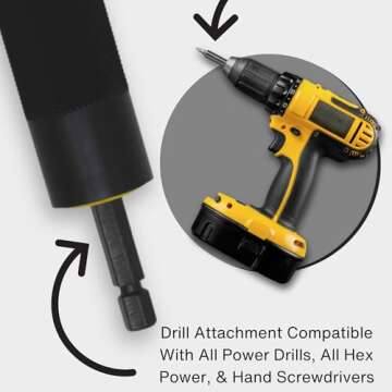 Tight Fit Tools Right Angle Drill Attachment - 90-Degree Bit Adapter for Hard-to-Reach Areas, Compact Drill Angle Attachment for Handymen, Electricians, and Blue-Collar Dads, Drill Bits Included