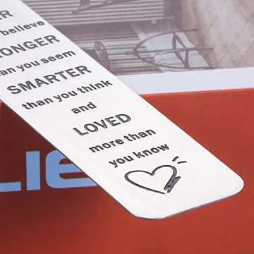 Inspirational Bookmark Gift for Students and Book Lovers