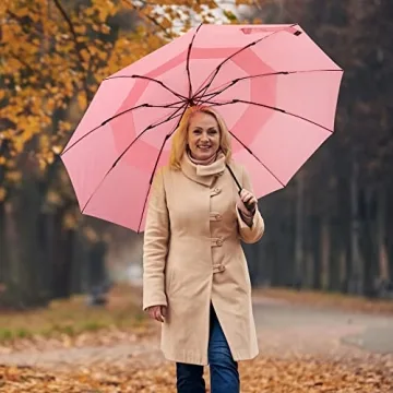 Prospo 62 Inch Large Travel Umbrella Windproof Automatic Open Close