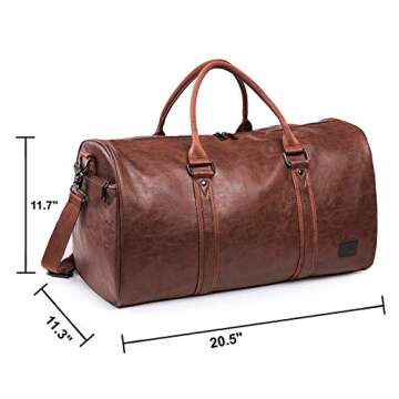 Leather Travel Bag with Waterproof Design for All
