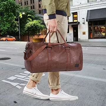 Leather Travel Bag with Waterproof Design for All