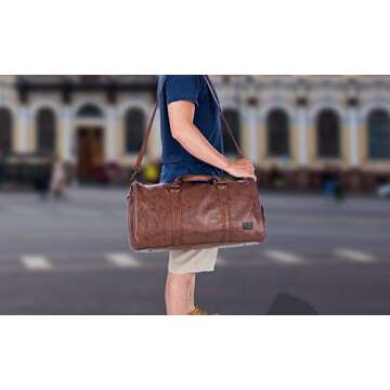 Leather Travel Bag with Waterproof Design for All