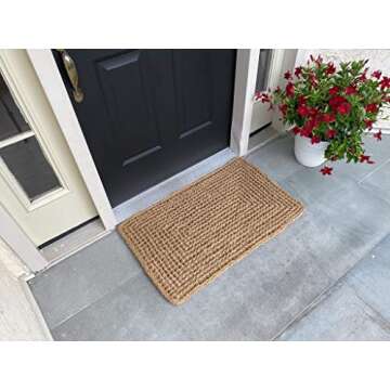 Kempf Rectangle Dragon Coco Coir Doormat, 22-inch by 36-inch, Entrance Mat, Indoor Outdoor, Natural Fiber Mat, Large Size