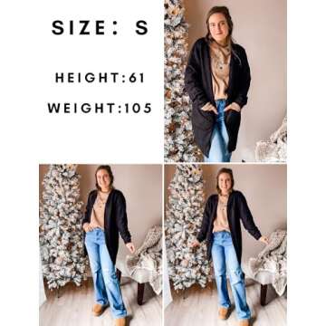 Zeagoo Women's Oversized Cardigan - Cozy Knit Sweater Coat