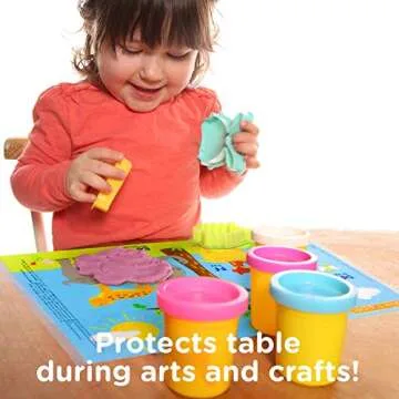 Neat Solutions Table Topper Disposable Stick-on Placemats in Reusable Package, Gender Neutral, 12" x 18", 60 Count (Pack of 1) (Styles May Vary)