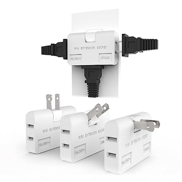 ETwinCoo 3 Way Flat Wall Outlet Extender for All Devices