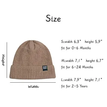 Simple Knitted Baby Beanie for Toddlers 0-5 Years