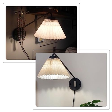 BISAMIYA Foldable Wall Lamp Set of 2 for Any Room