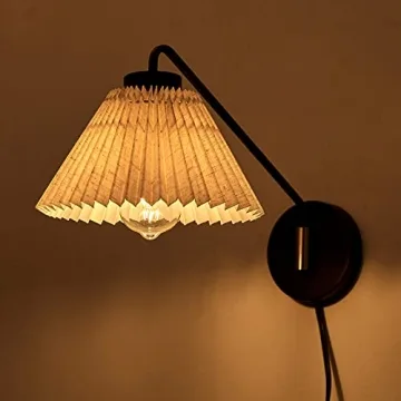 BISAMIYA Foldable Wall Lamp Set of 2 for Any Room