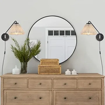 BISAMIYA Foldable Wall Lamp Set of 2 for Any Room