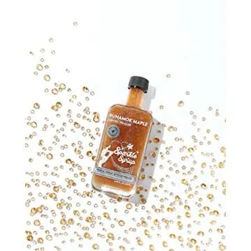 Runamok Sparkle Syrup - Maple Syrup Infused with Edible Sparkles, Perfect Pancake Syrup, Fun Vermont Maple Syrup for Beverages, Fresh Fruit & Dessert Toppings | 8.45 Fl Oz (250mL)