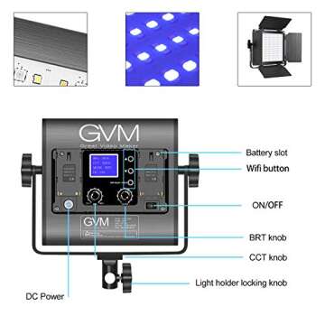 GVM RGB Led Video Light, 2PCS Video Lighting Kit with APP Control, 40W Photography Lighting Led Panel Light with 8 Kinds of The Scene Lights for Studio YouTube, 3200K-5600K, CRI 97+