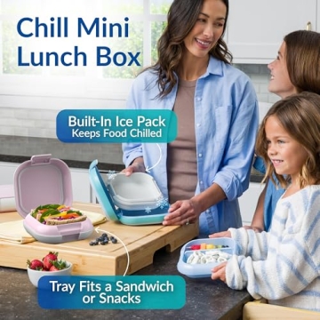 Bentgo Chill Mini Leak-Proof Lunch Box – Built-In Ice Pack Keeps Food Cold, 2.7-Cup Capacity for S...