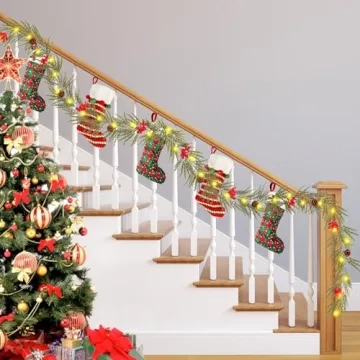 6FT Battery Operated Christmas Garland with Remote