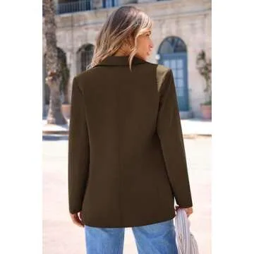 PRETTYGARDEN Women's Spring Fall Business Casual Blazers Long Sleeve Notch Lapel Trendy Work Office ...