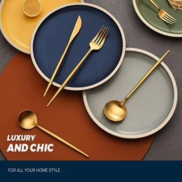 Luxury Matte Gold Silverware Set for Elegant Dining