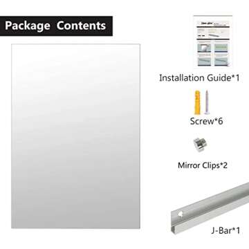 CrossROBBIN Wall Mounted Activity Mirrors for Home Gym and Commercial Use (2, 48"x32")