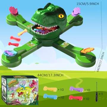 CREAMHONGKID Dinosaur Board Games Toys, Dinosaur Eating Bones Kids Games, Multi-Player Interactive T...