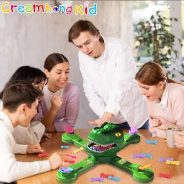CREAMHONGKID Dinosaur Board Games Toys, Dinosaur Eating Bones Kids Games, Multi-Player Interactive Tabletop Kids Toys, Family Gathering Board Game for 3+ Years Olds, Birthday Children's Day Gifts