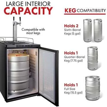Kegco HBK309S-2 Home Brew Keg Dispenser Stainless Steel
