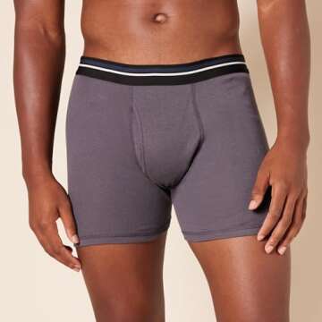 Men's Black Boxer Briefs - Comfort Cotton Pack of 5