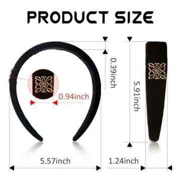 Stylish Non-Slip Fabric Wide Headbands for Women