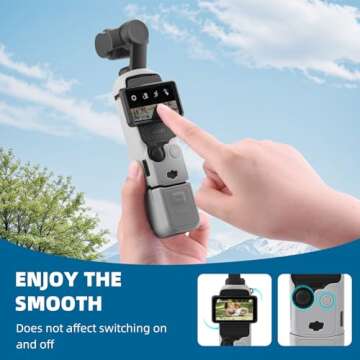 BRDRC Pocket 3 Silicone Cover, Protective Case Lens Protector Scratch-Resistant Sleeve Skin Compatible with DJI OSMO Pocket 3 Creator Combo Accessories(Black)